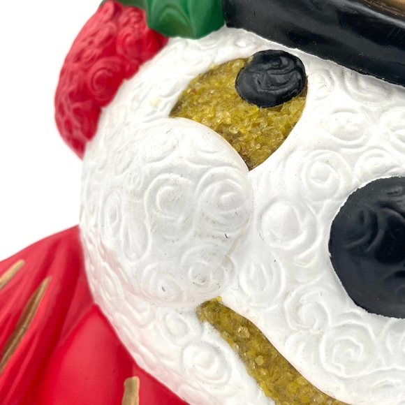 Vintage Light Up Ceramic Glow Snowman Head Christmas Decor Tested - Picture 2 of 6